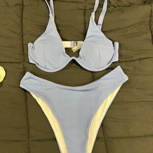 SHEIN Light Blue Bikini Set
